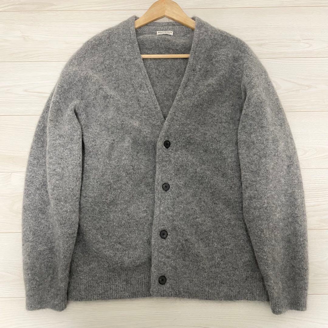 新品同様✨BEAUTY&YOUTH アローズ　モヘヤカーディガン　ウール　L