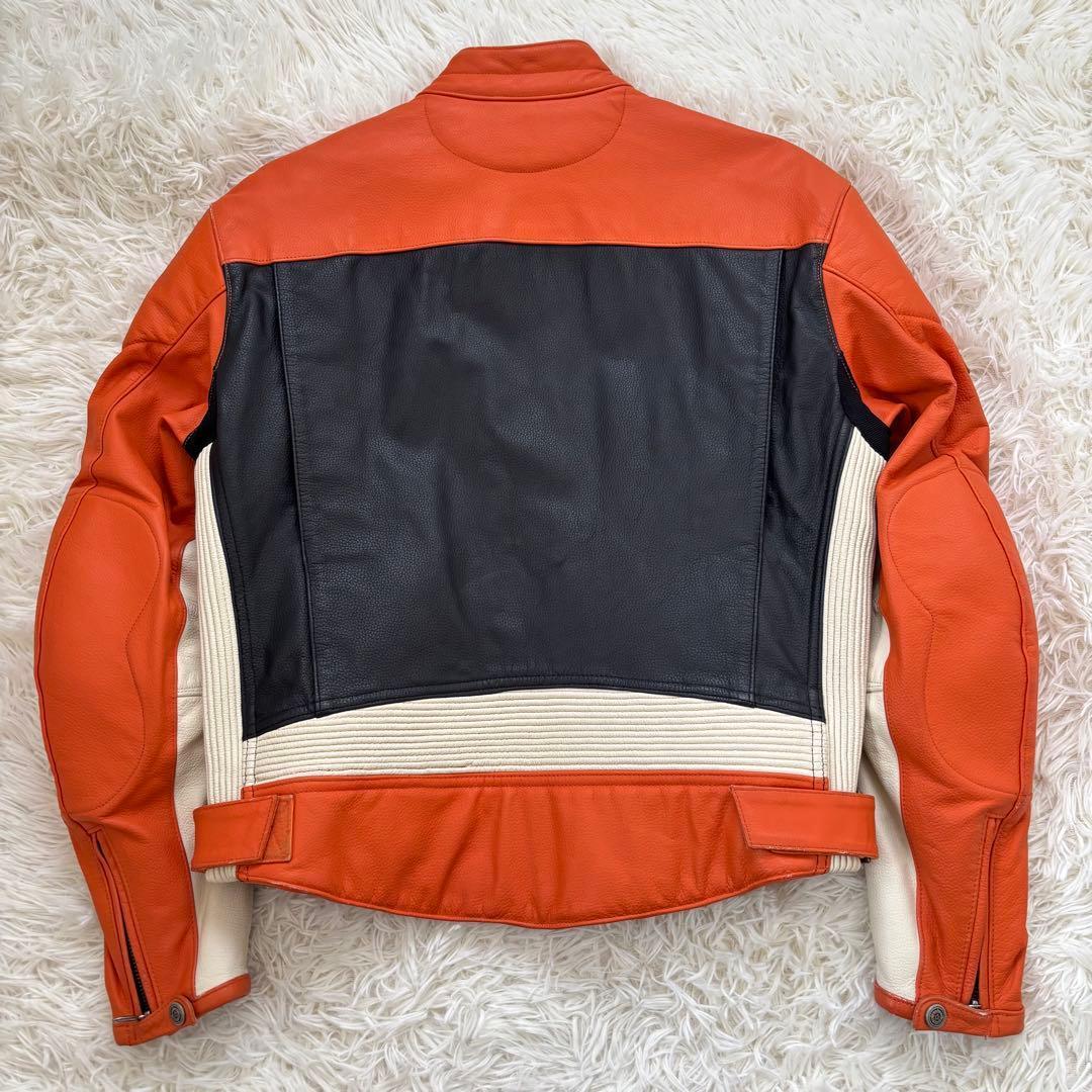 ハーレーダビッドソン シングル ライダースジャケット 革ジャン レディースL