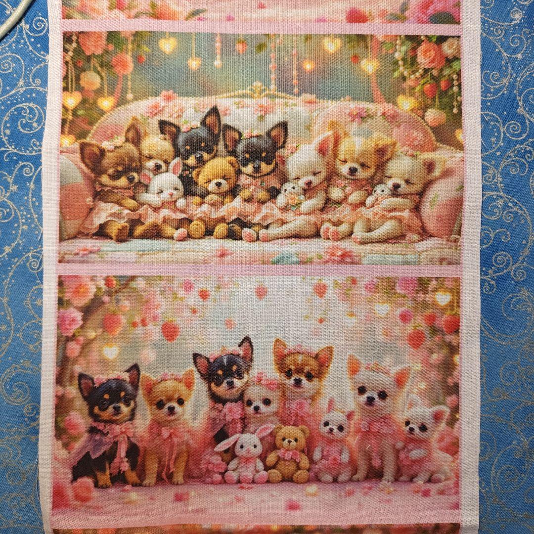 あしべ☆　ハンカチ＆パネル　チワワちゃん柄　17枚+14 枚