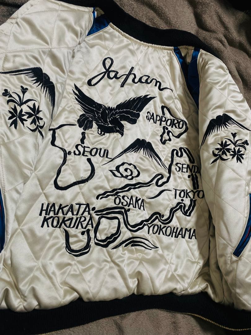 テーラー東洋 日本限定 スカジャン 虎龍限定　別珍　サテン 2面使う