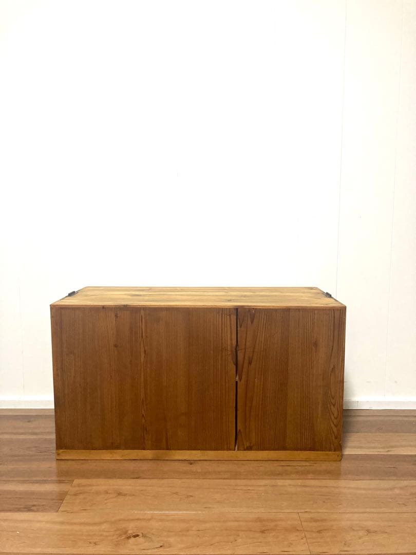 【メンテ済み】アンティークの収納棚　ローボード　総桐　引出し2杯　色味が良さげ