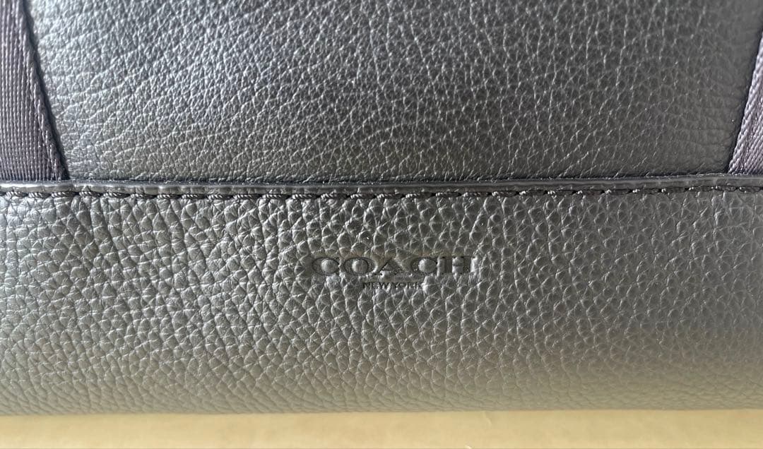 【COACH】コーチ　ブラック　レザービッグトート