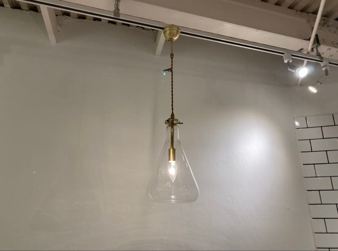 三角フラスコ型ペンダントランプ フラスコ容積３Ｌ/ツイストコードタイプ灯具付