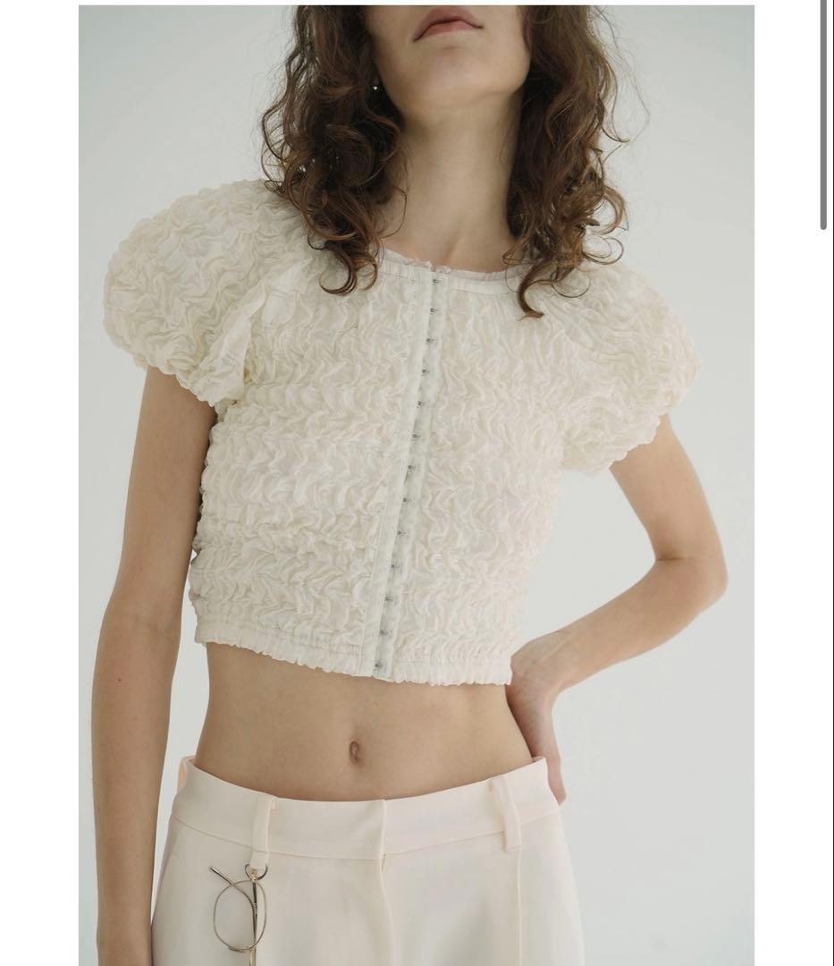 【9/27まで】CLANE SHIRRING PUFF TOPS アイボリー