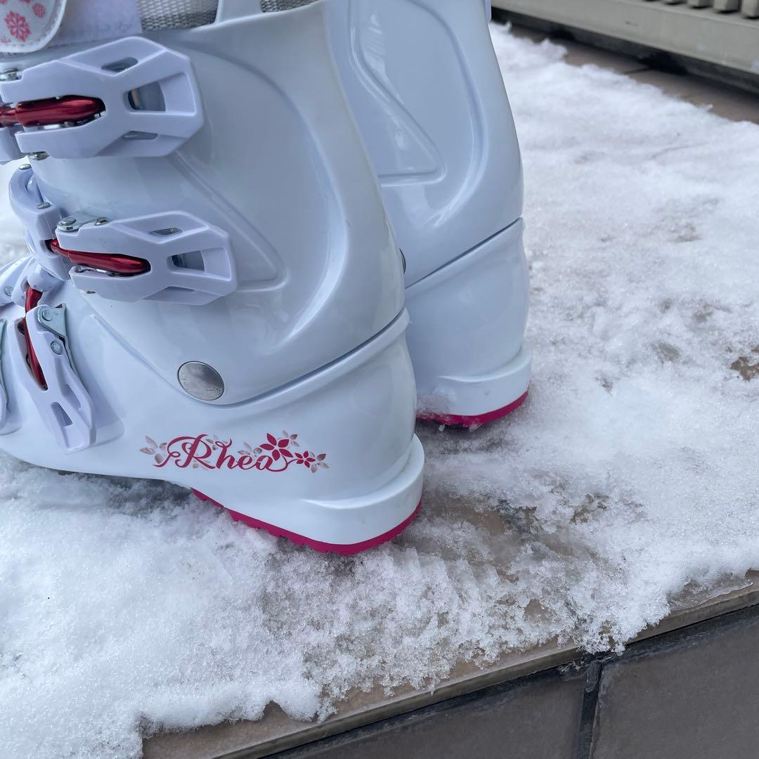 1回使用 HELD ヘルト　24.5 女性用スキー用ブーツ ホワイト/ピンク