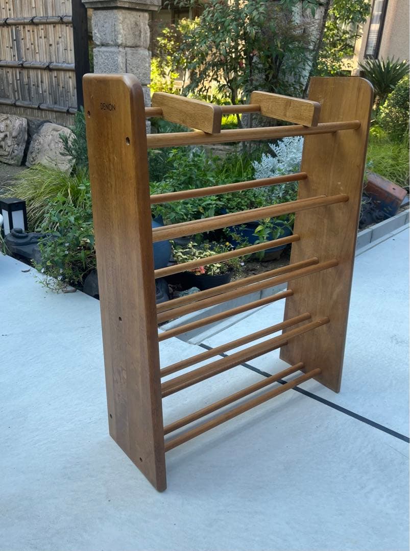 希少 DENON 木製 CDラック インテリア アンティーク