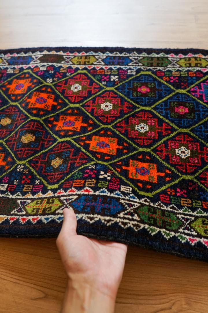 231×55cm　 アフガニスタン手織り絨毯 ランナー トライバルラグ