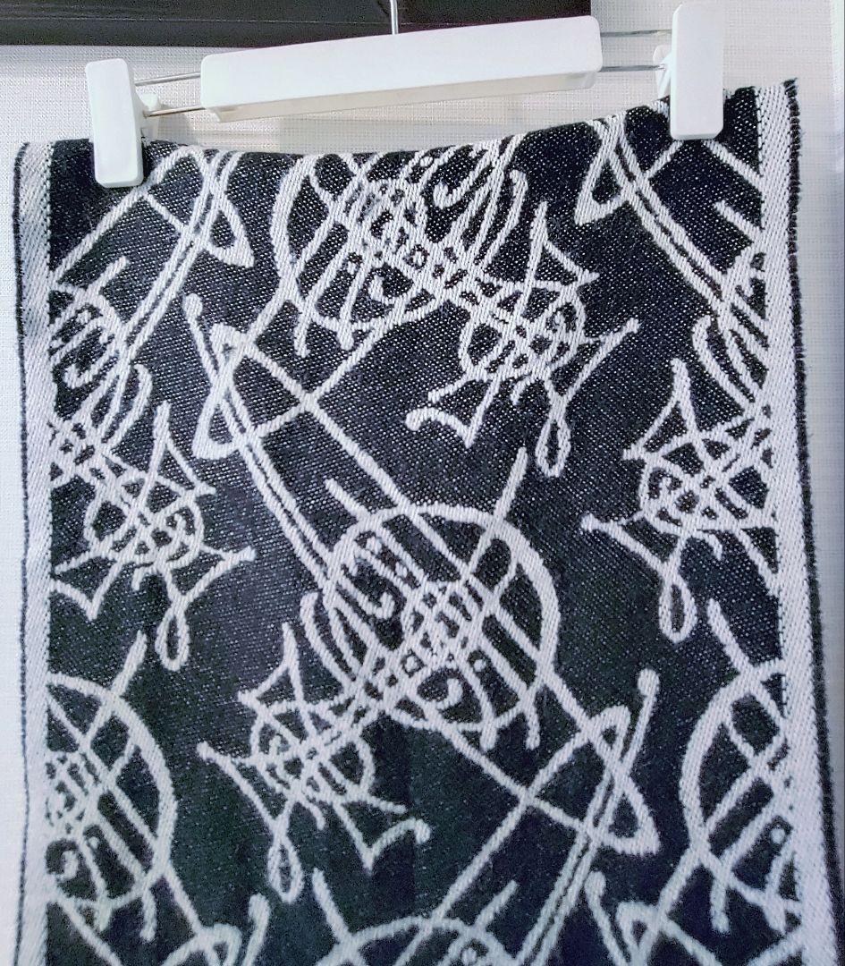 Vivienne Westwood グレー ブラック マフラー　オーブ　ロゴ総柄