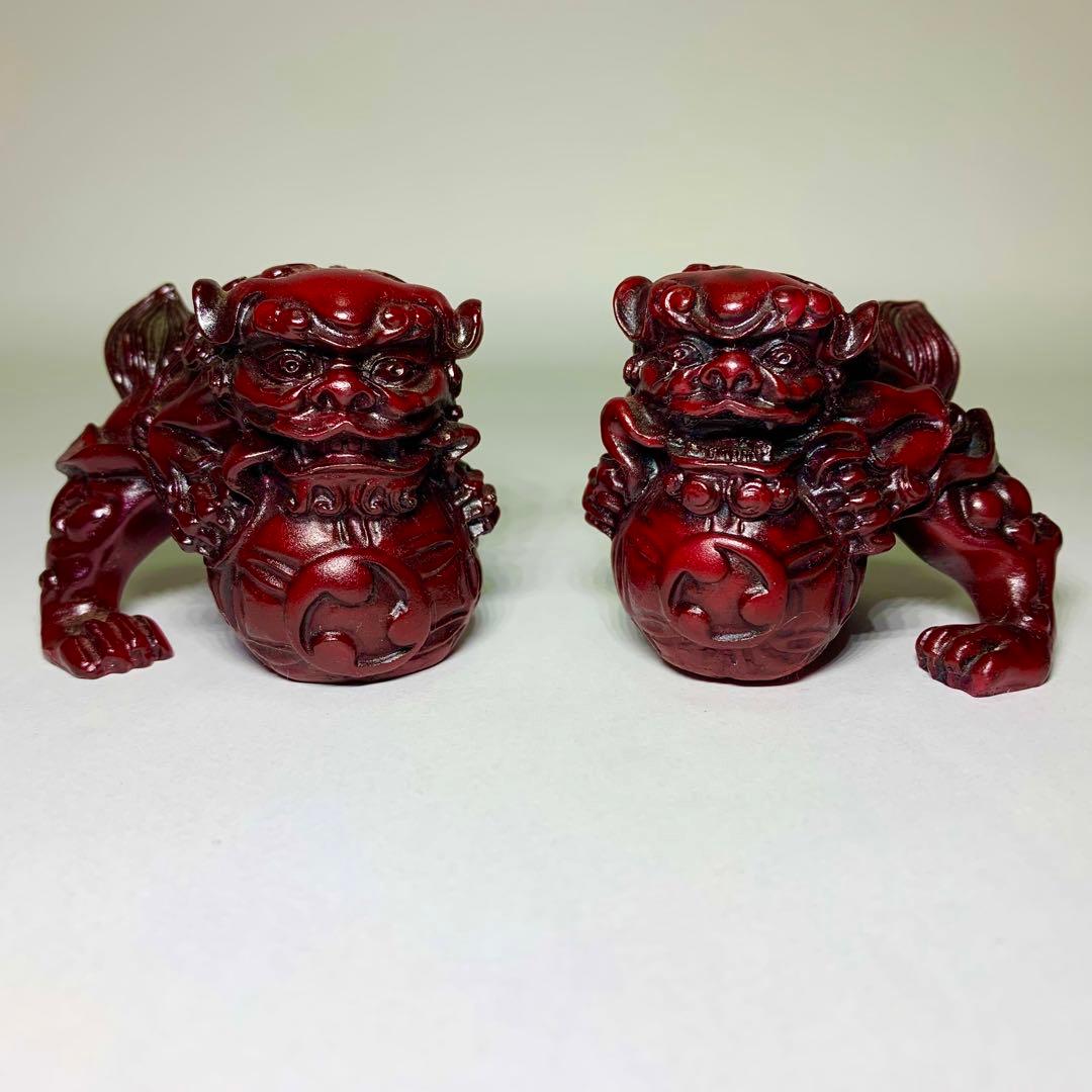 風水・開運置物 玉獅子（阿吽一対セット） 風水 玉獅子 置物 グッズ アイテム