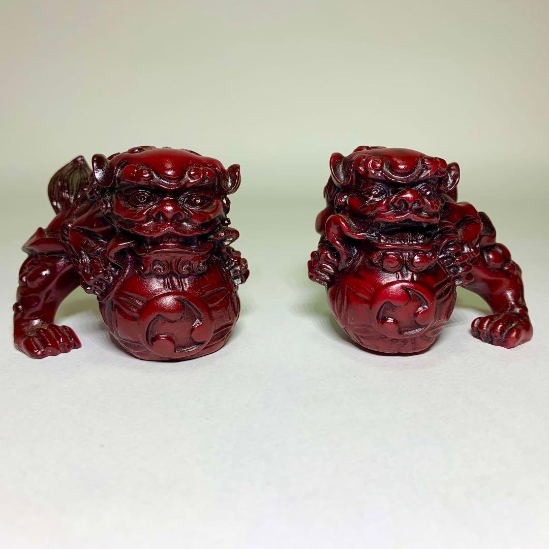 風水・開運置物 玉獅子（阿吽一対セット） 風水 玉獅子 置物 グッズ アイテム