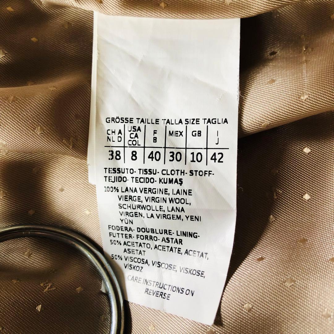 42大きめ✨現行モデル 美品 マックスマーラ ベルテッドコート 女優襟 ベージュ