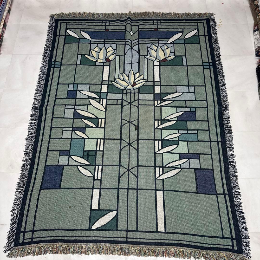 アート　マルチカバー　ソファーカバー　ヴィンテージラグ　180x134