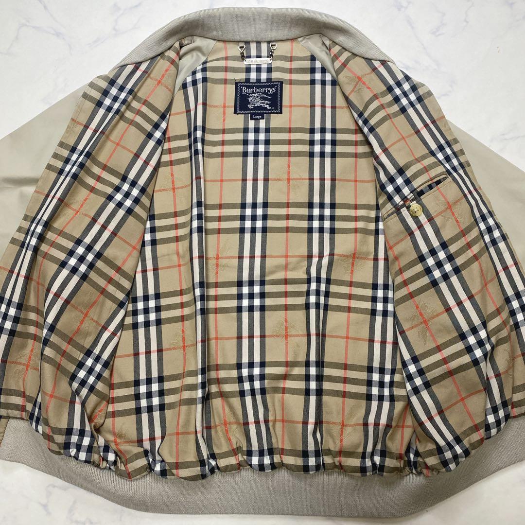 90s Burberrys ギャバジン スイングトップ ハリントンジャケット　L