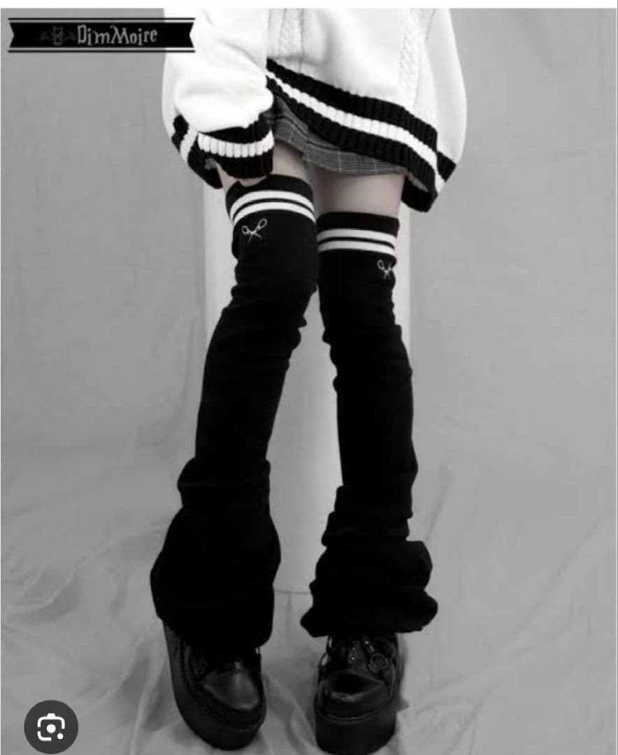 wowo♡ディムモアール♡Dimmoire♡学園ニーハイウォーマー♡黒