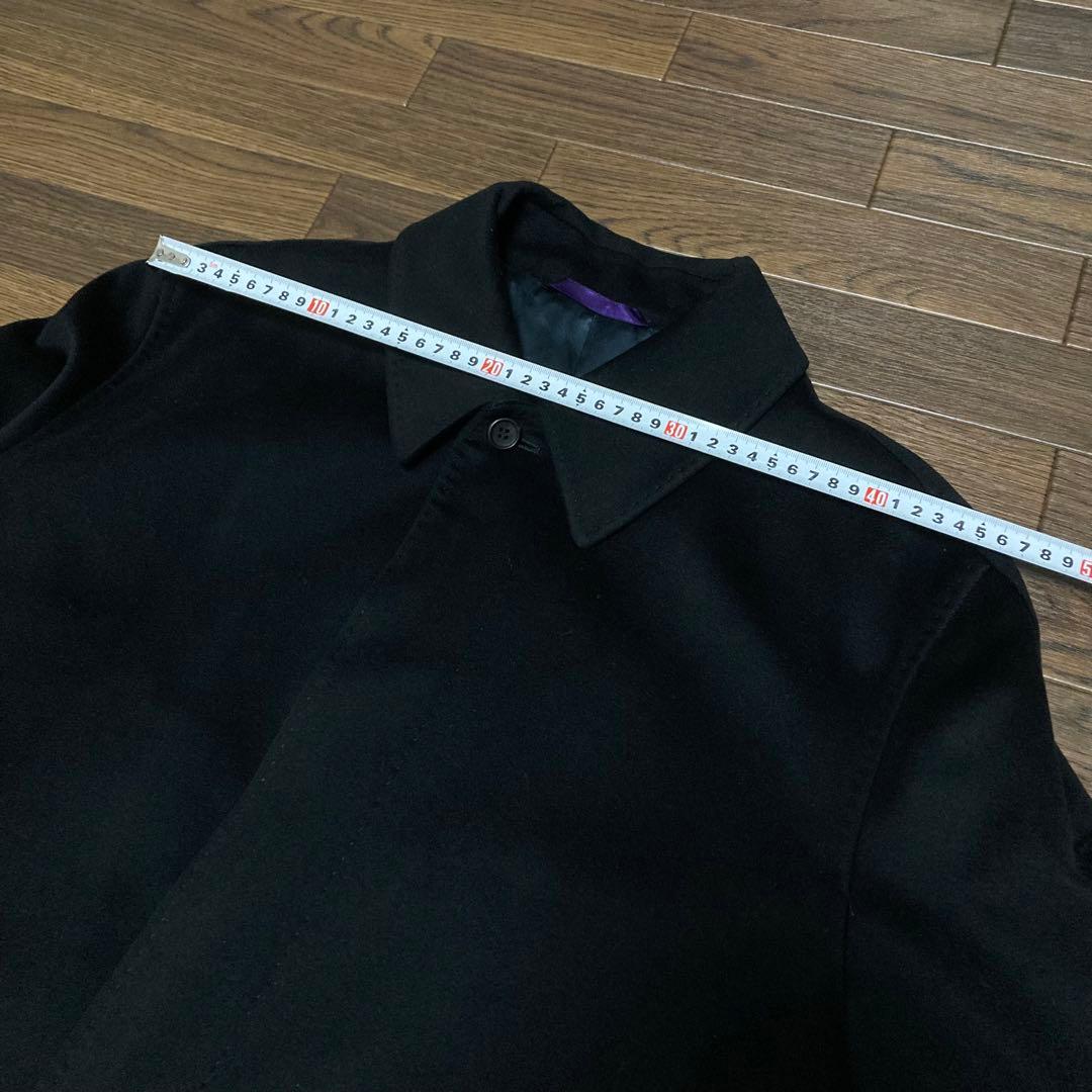 【カシミア混】Paul Smith ステンカラーコート ロングコート　黒