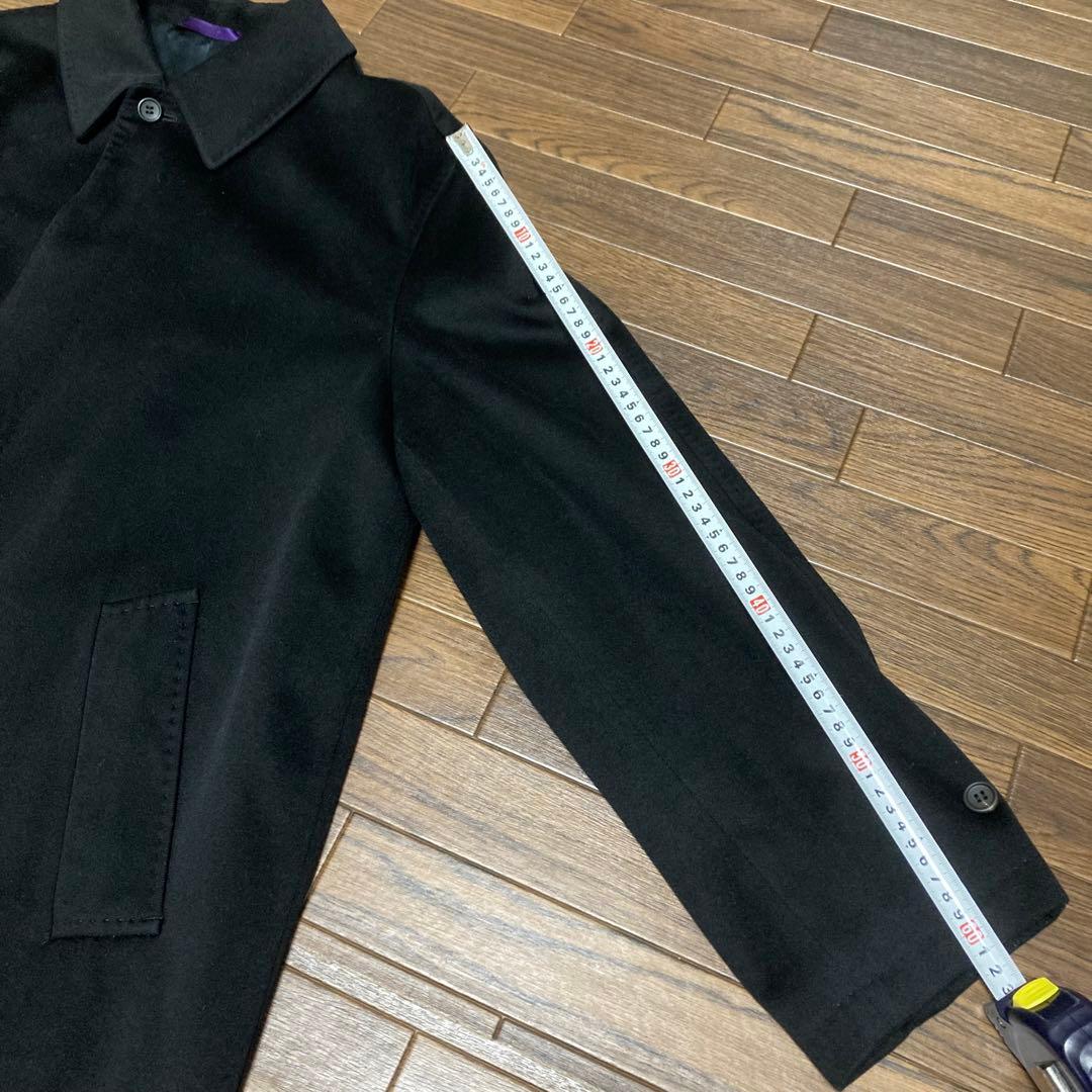 【カシミア混】Paul Smith ステンカラーコート ロングコート　黒
