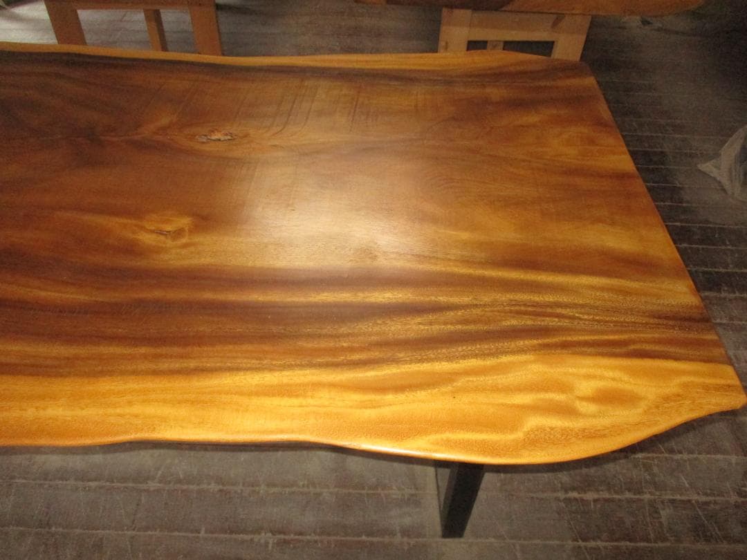 J-0024■　モンキーポッド　テーブル　ローテーブル　ダイニング　座卓　一枚板