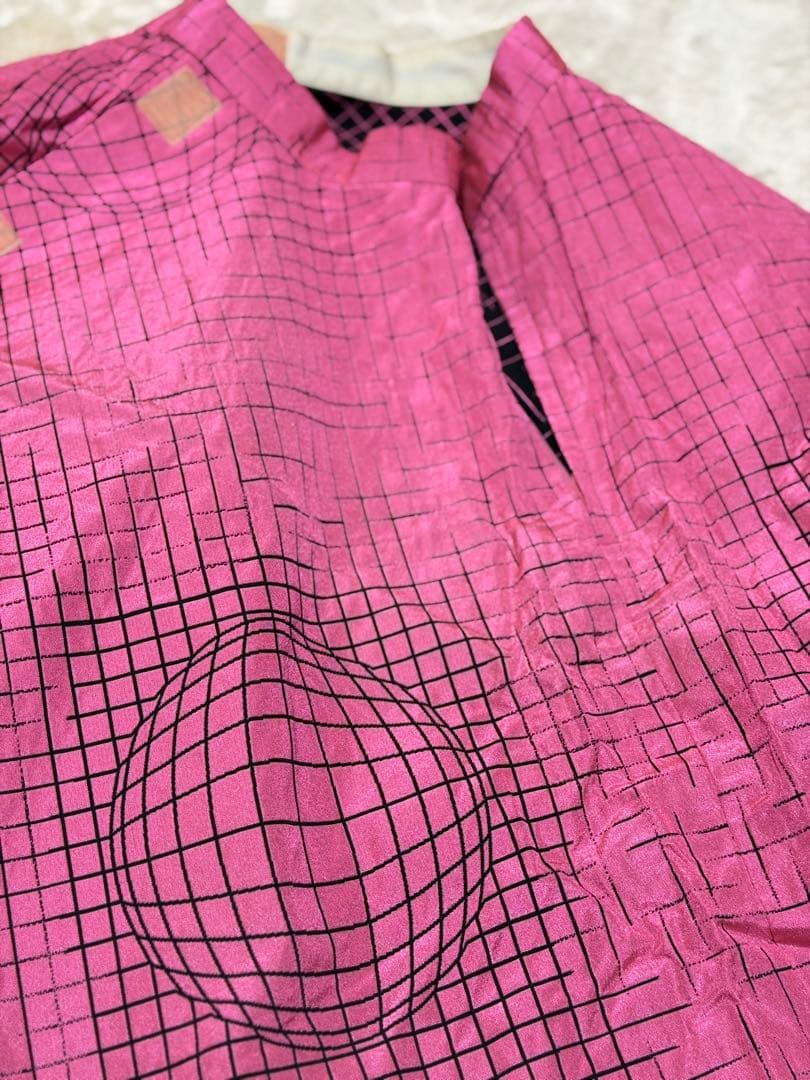 20471120 スカート　ケープ　マント　ポンチョ　蛍光　ピンク　時空　4次元