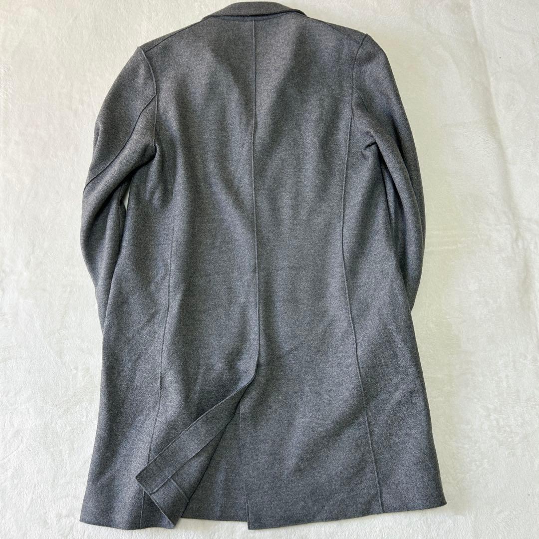 k*0様 美品イタリア製 ハリスワーフロンドン 縮絨ウール ジャージー チェスタ