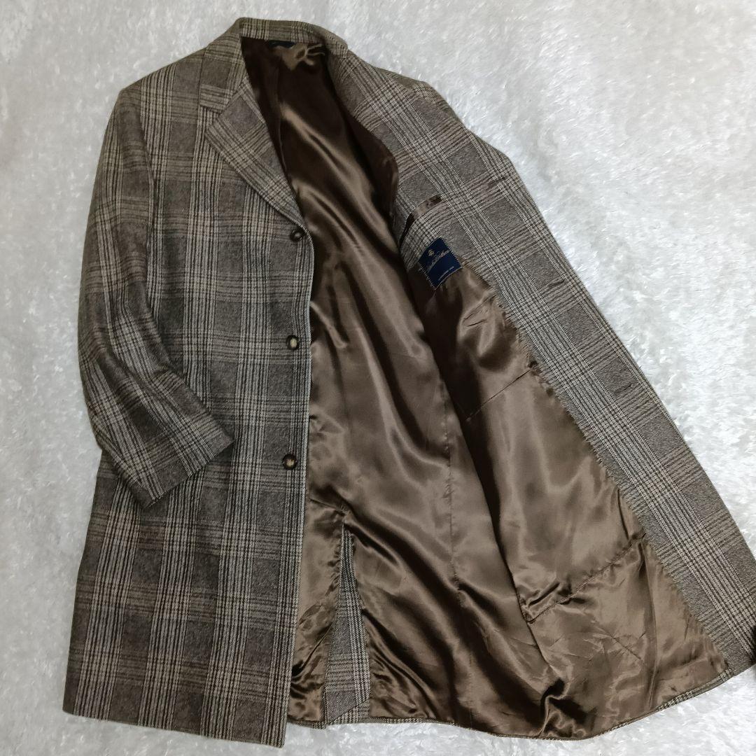 【美品】Brooks Brothers 高級ロロ・ピアーチェックチェスターコート