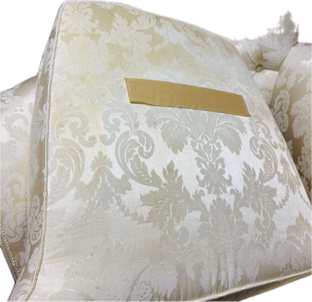 エクセレンテ　イタリア製　アームチェア　1人掛けソファ　ハイバック　猫足　ロココ