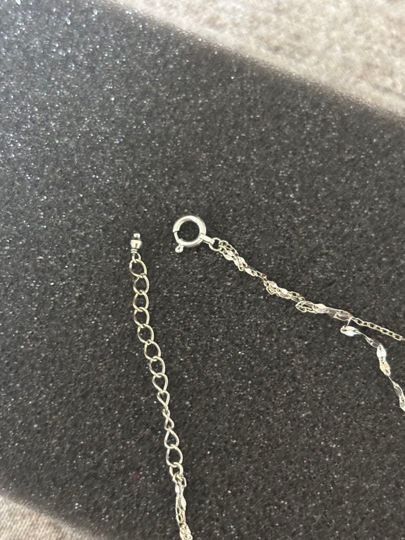 K10WG ダイヤモンドブレスレット 0.05ct ダブルチェーン