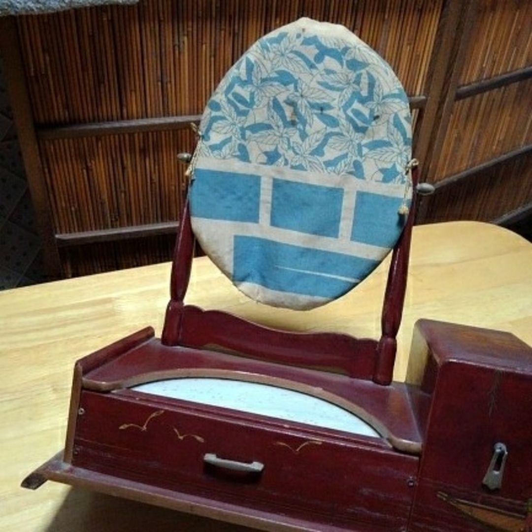 レトロ商品 和風化粧台 鏡付き