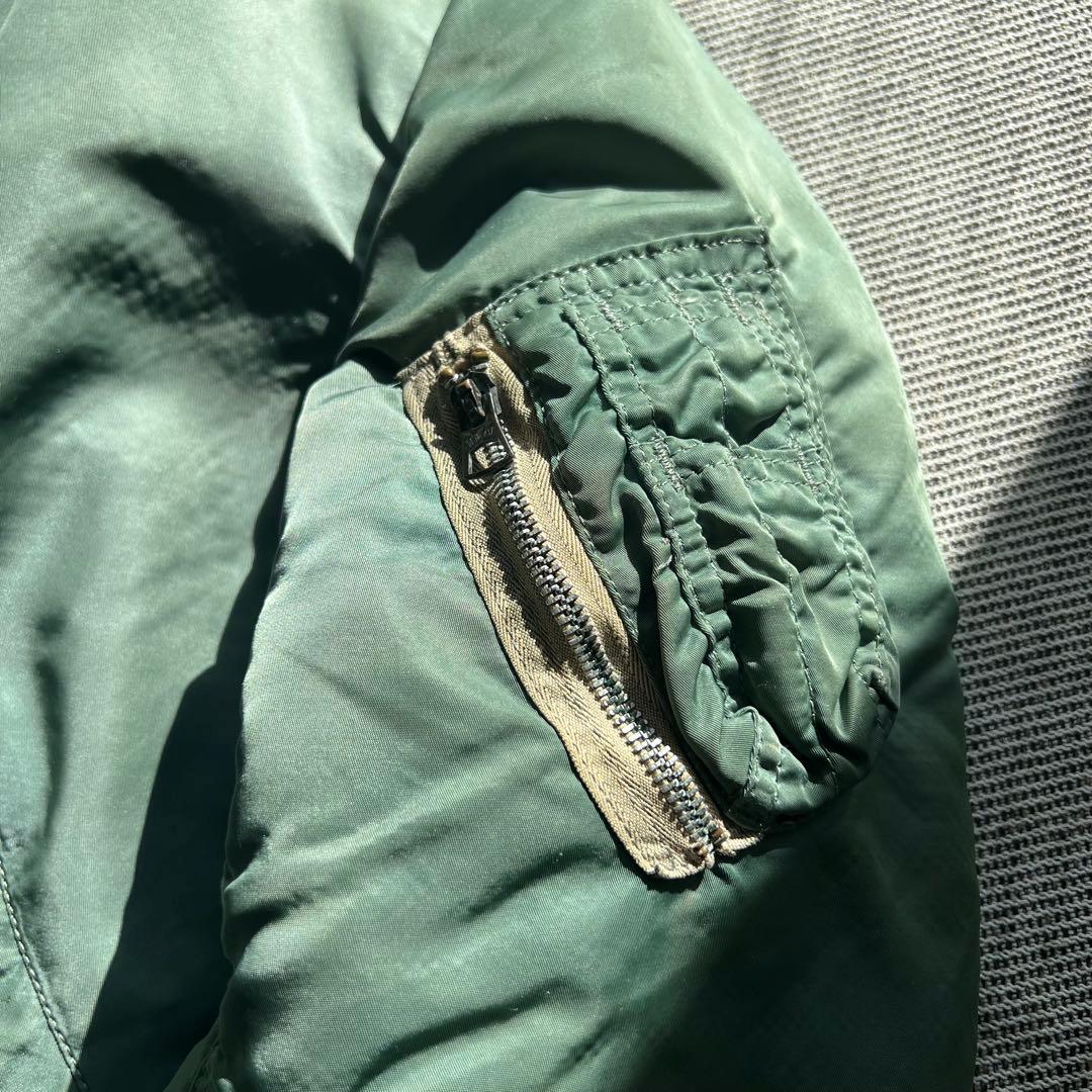 希少70s USA製 ALPHA アルファ MA-1フライトジャケット オリーブ