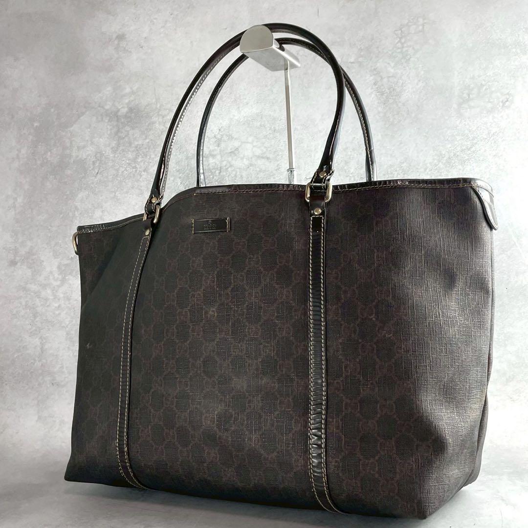 ✨美品✨グッチ　GGスプリーム　トートバッグ　肩かけ　GGモノグラム　大容量