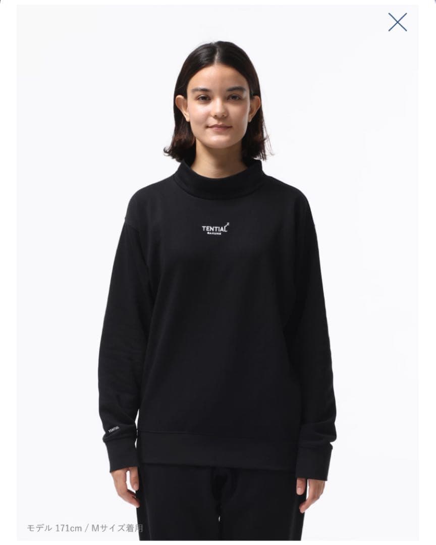 ナポ大様【BAKUNE Warm】 TENTIAL モックネック XS ブラック
