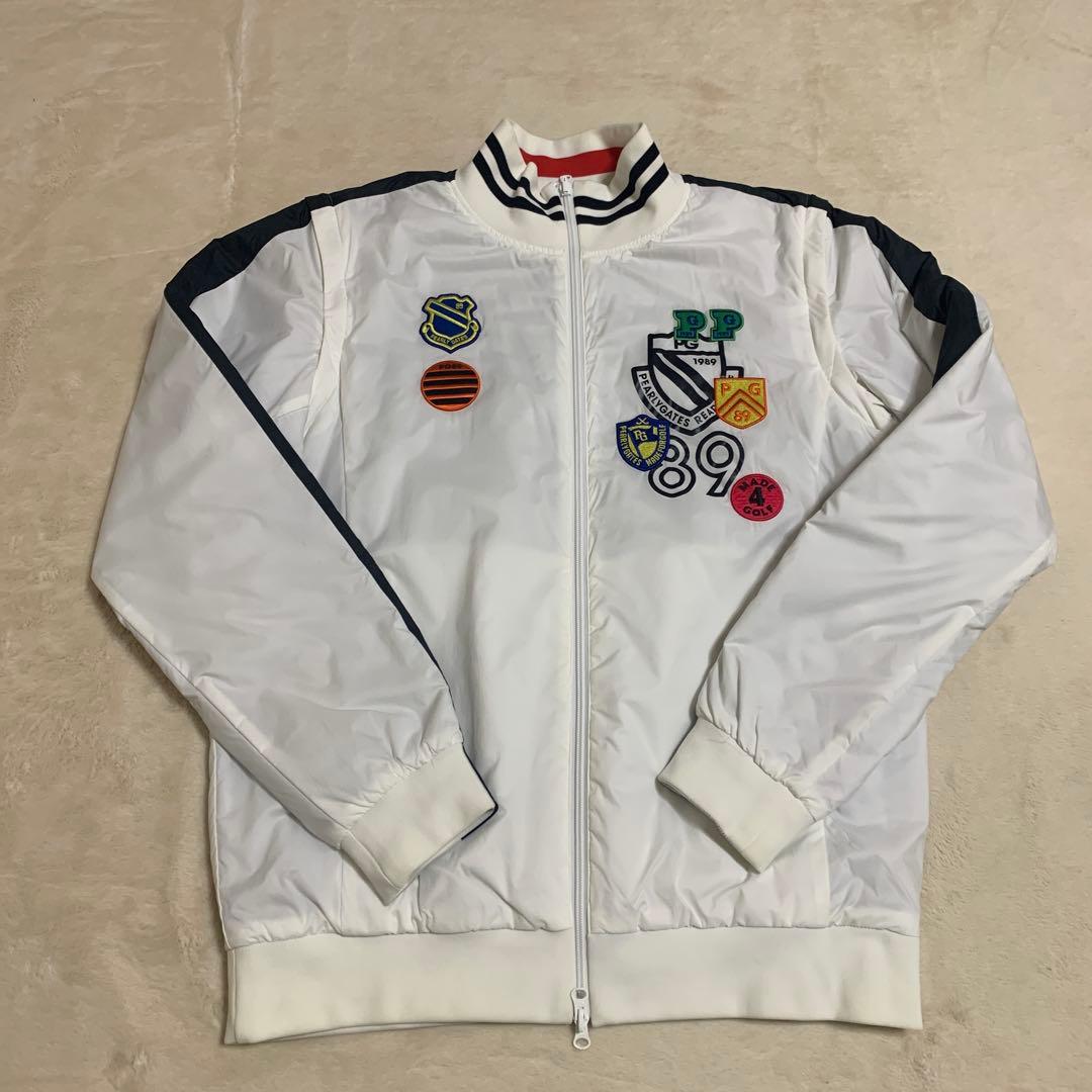 m*i様 PEARLY GATES リバーシブル中綿ジャケット／ベスト、白／青、