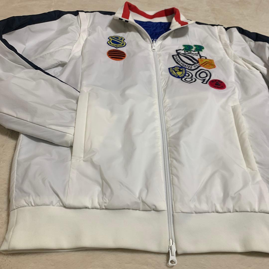 m*i様 PEARLY GATES リバーシブル中綿ジャケット／ベスト、白／青、