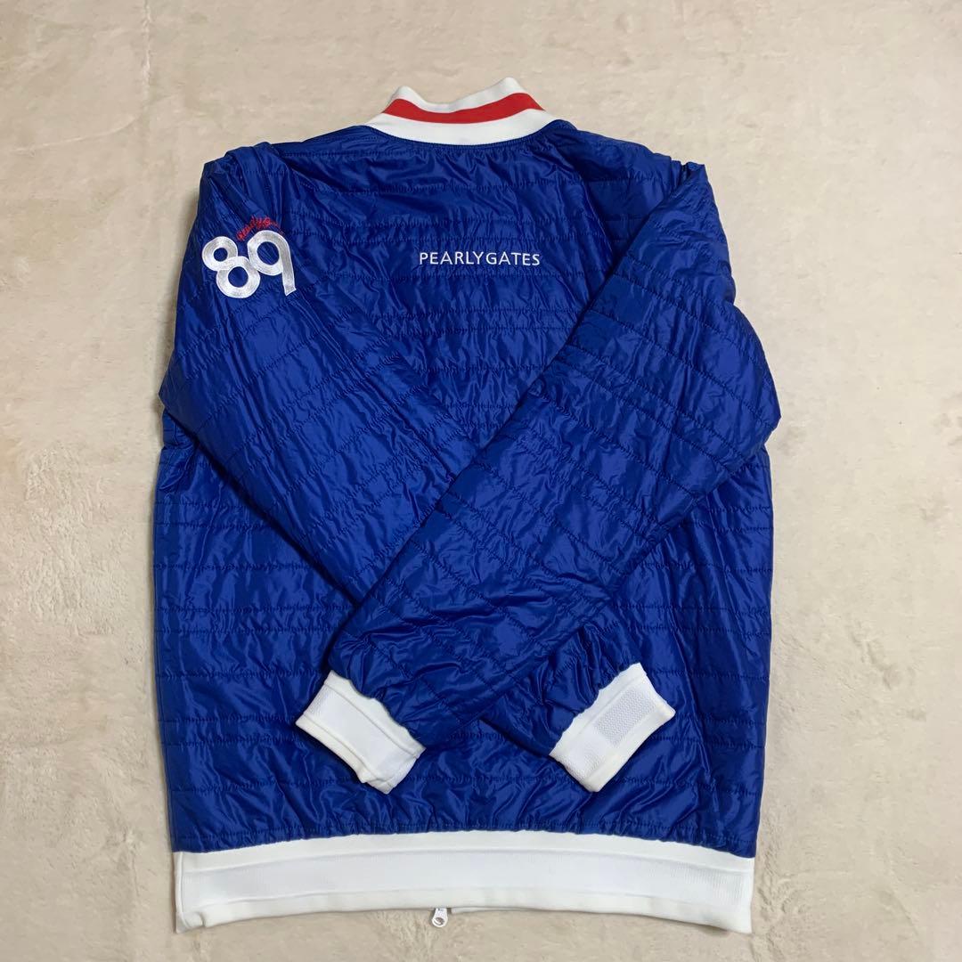 m*i様 PEARLY GATES リバーシブル中綿ジャケット／ベスト、白／青、