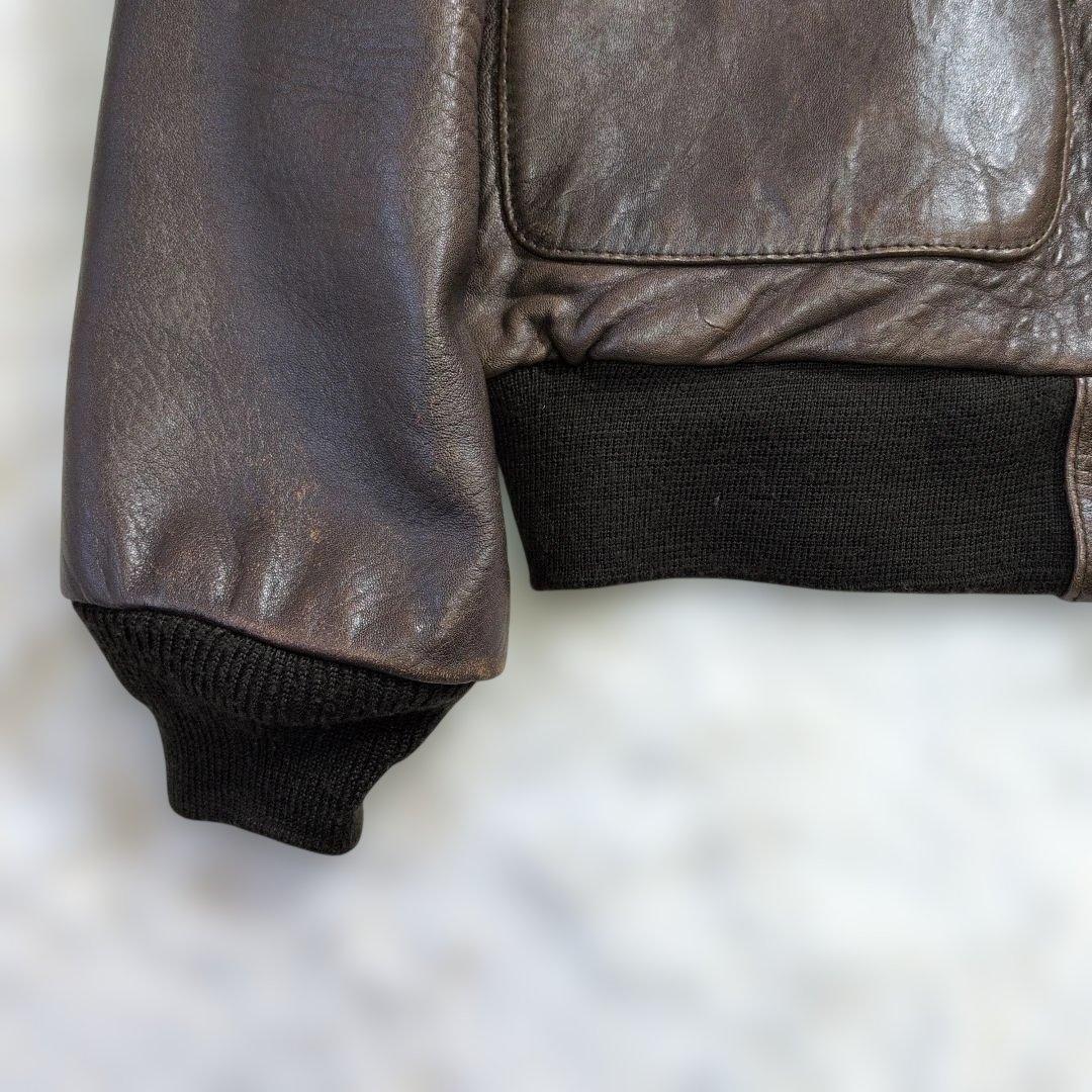 超良品 AVIREXA 2フライトジャケット M 〜L茶　胸タグ