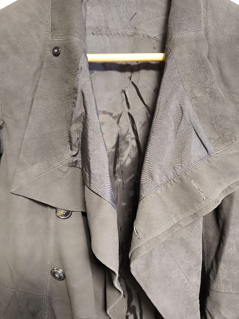 Rick Owens ダストグレー デストロイ レザージャケット