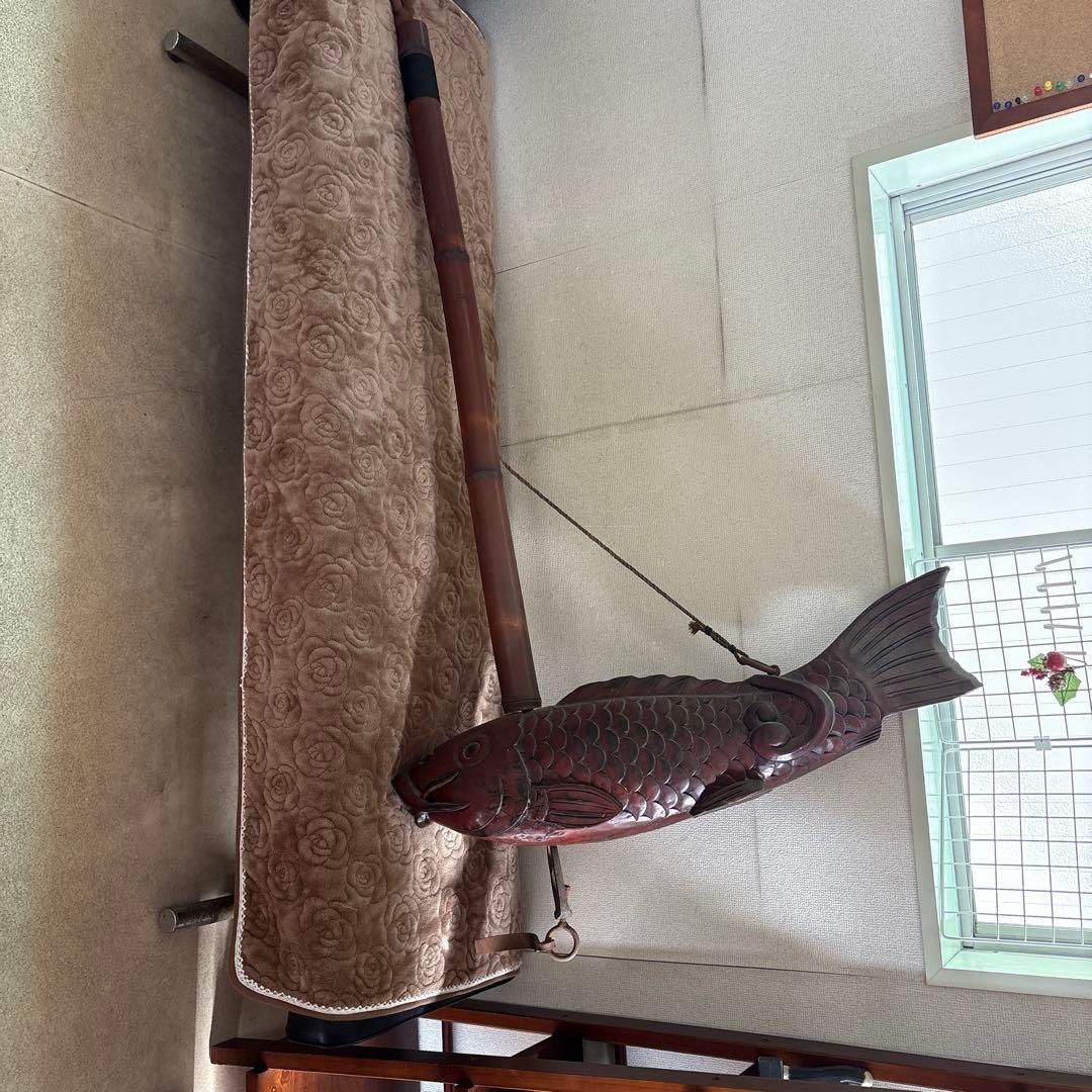 木製魚の装飾品 インテリア