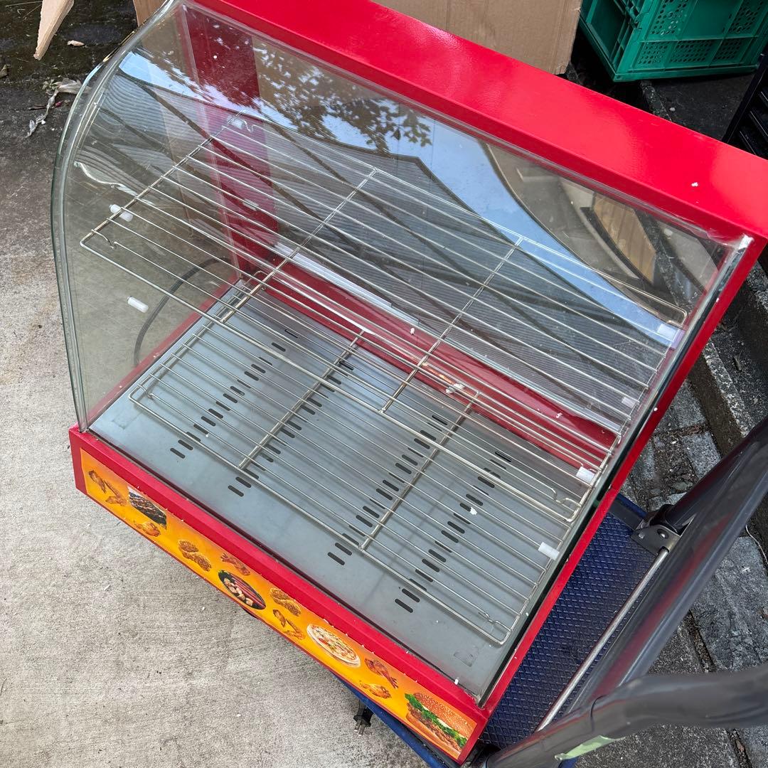 赤いガラスショーケース 中型未使用品傷あり