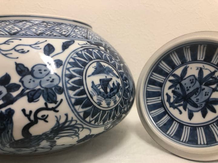 お値下げしました！平安昭阿弥造 染付 水指 共箱 密柑