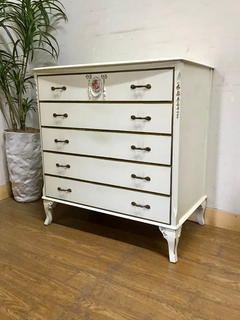 asdf☆管314☆イギリス製☆アンティーク☆1930年代☆5段チェスト