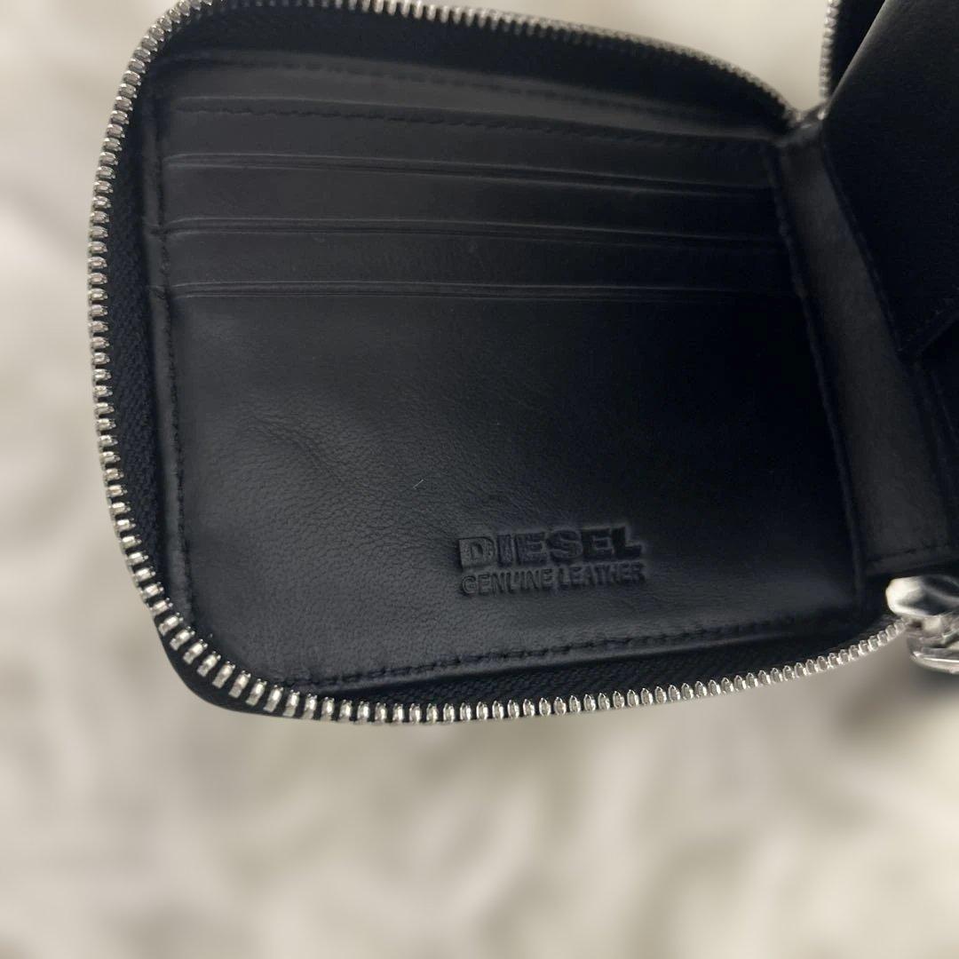 美品　DIESEL ディーゼル 小銭入れ付きラウンドファスナー２つ折り財布
