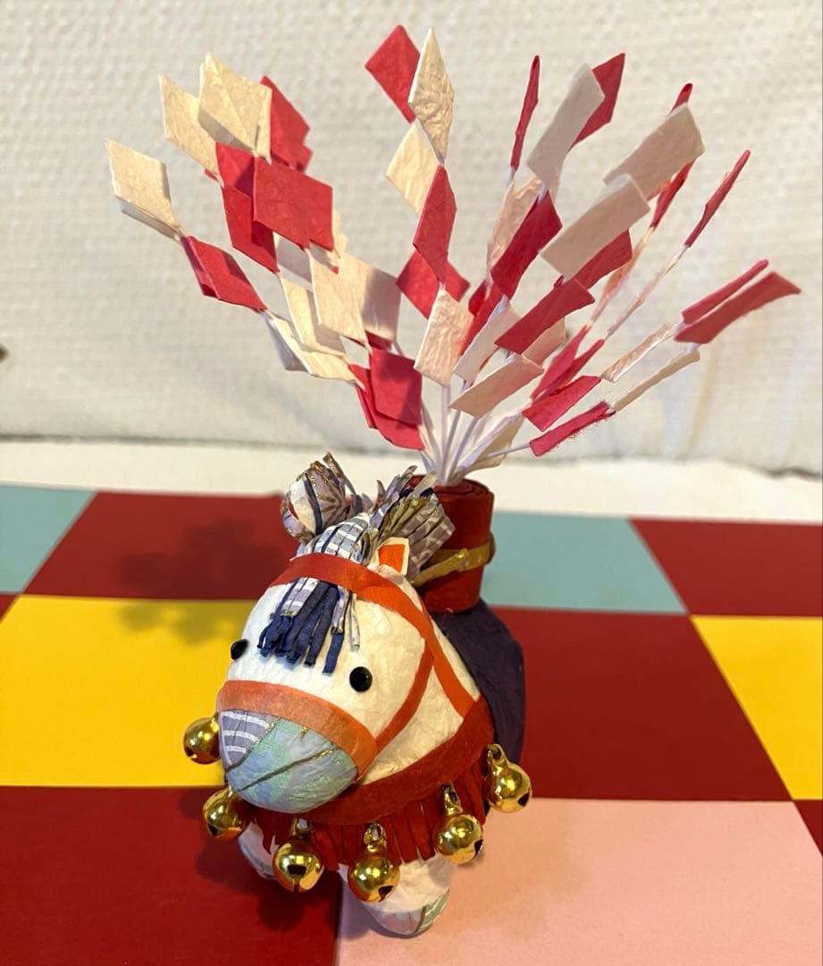 干支飾り　福花午　めでたや