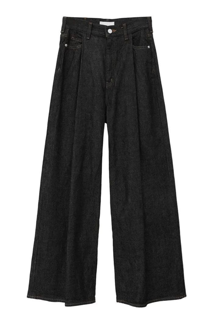 Suzu Hirose×CLANE TUCK WIDE DENIM PANTS