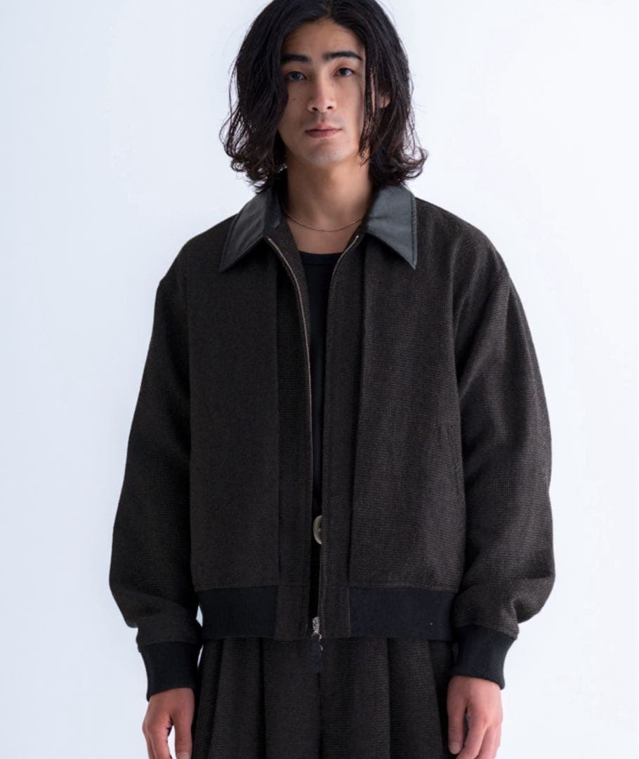 SINSS ツイードショートブルゾン　ブラウン　　s