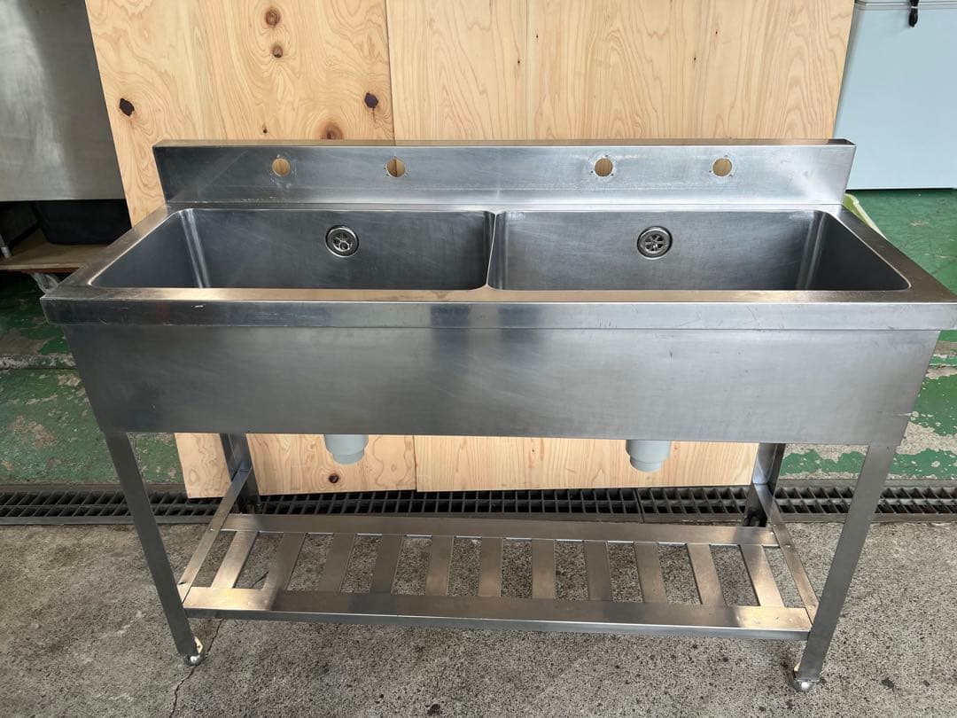 2槽シンク1200x450x800(+100)