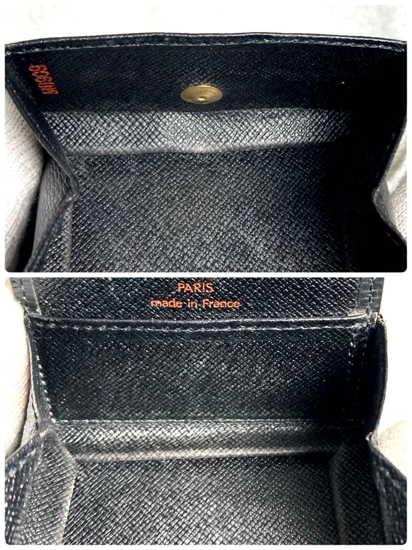 ルイヴィトン　エピ　ポルトモネ　ボワット　ケース　ブラック