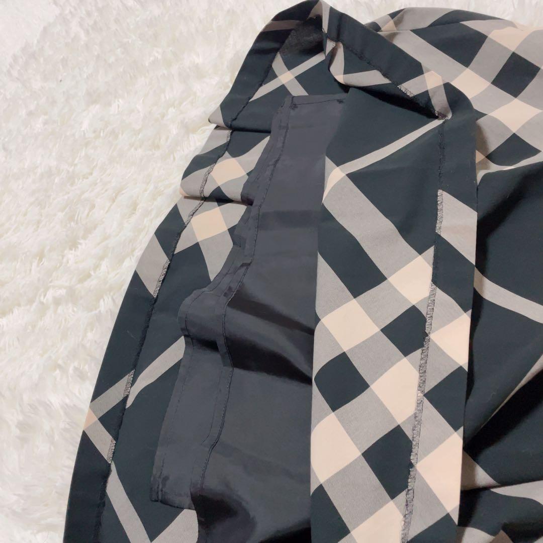 極美品 バーバリーメガチェック ボックスプリーツロングスカート 13号 XL