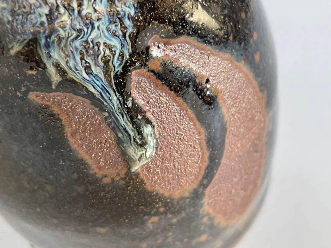 陶芸家　人間国宝　濱田庄司　浜田庄司　酒器　徳利　一対　共箱　指描　鉄釉　民藝