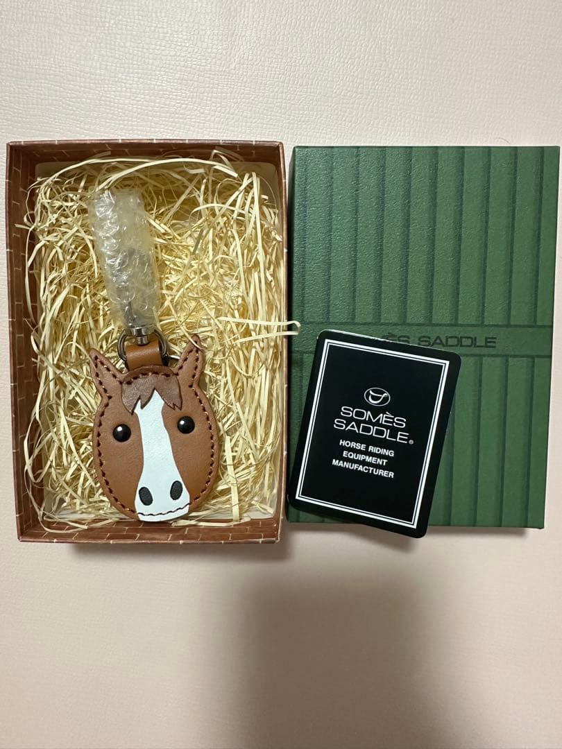 ソメスサドル アッシュゴールド 馬 キーホルダー