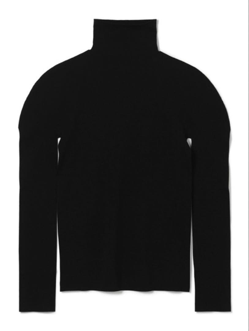 専用になりました★ノーソーイングニット　リブハイネック　ブラック