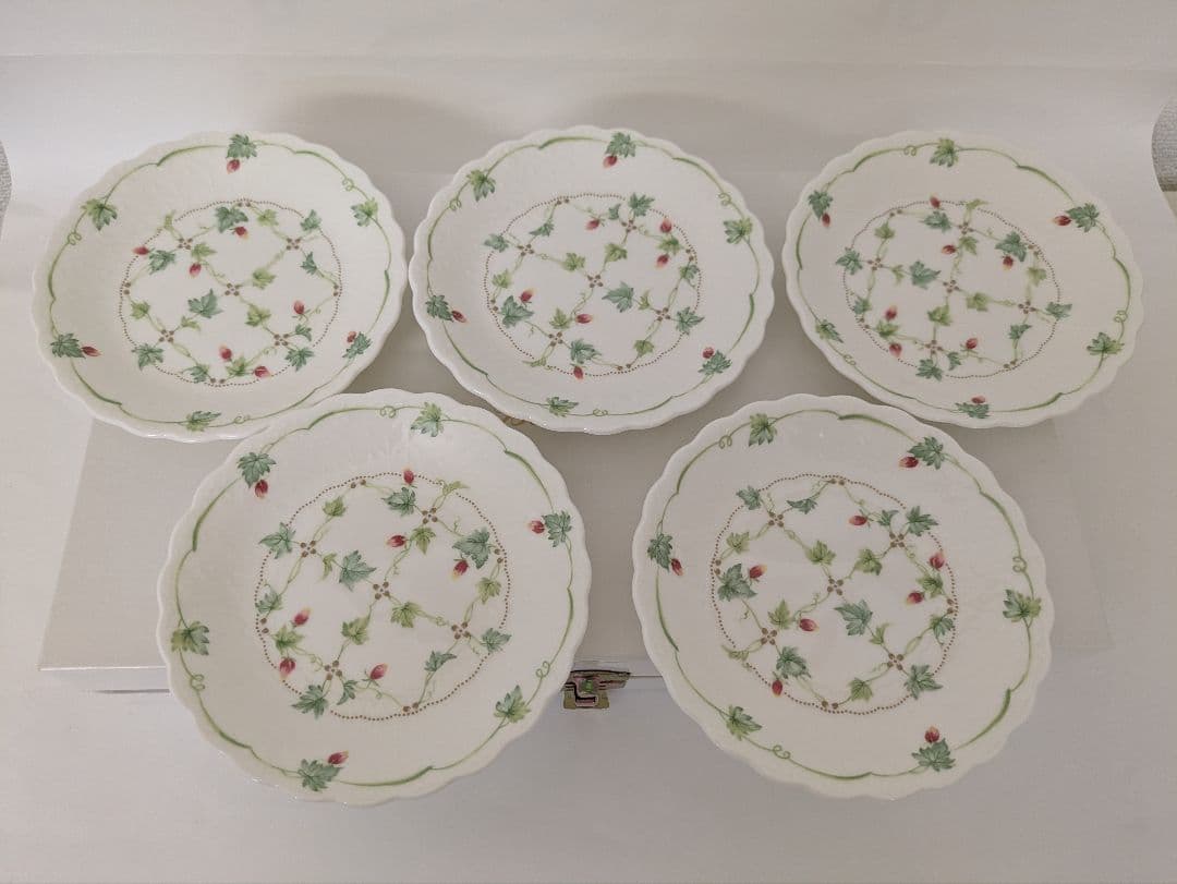 【未使用】ナルミ ルーシーガーデン 大皿・小皿5枚・ケーキサーバー 豪華セット